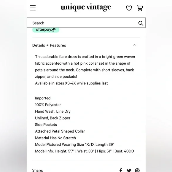 Unique Vintage Green and Pink Dress - Picture 2 of 12